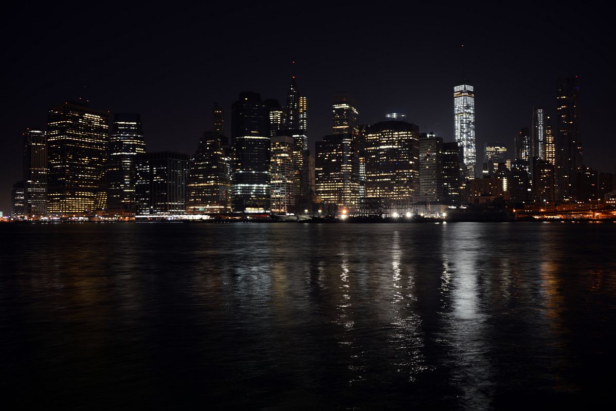 00-2 New York Financial District Skyline Before Dawn From Brooklyn Heights